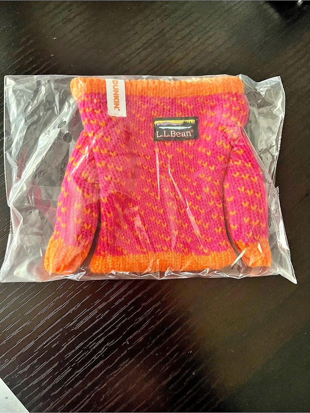 L.L.Bean x Dunkin Donuts 🍩 Pink & Orange Knit NWT